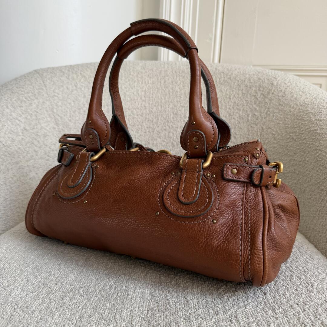 Chloe Paddington Leather Brown Handbag