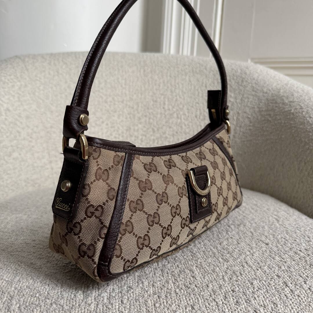 Gucci Mini Abbey D Ring Brown Shoulder Bag