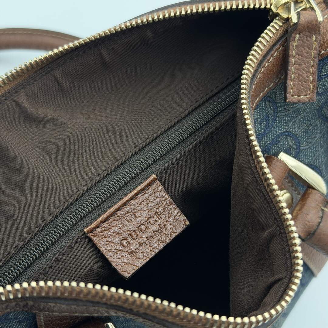 Gucci GG Denim Mini Abbey Boston Shoulder Bag