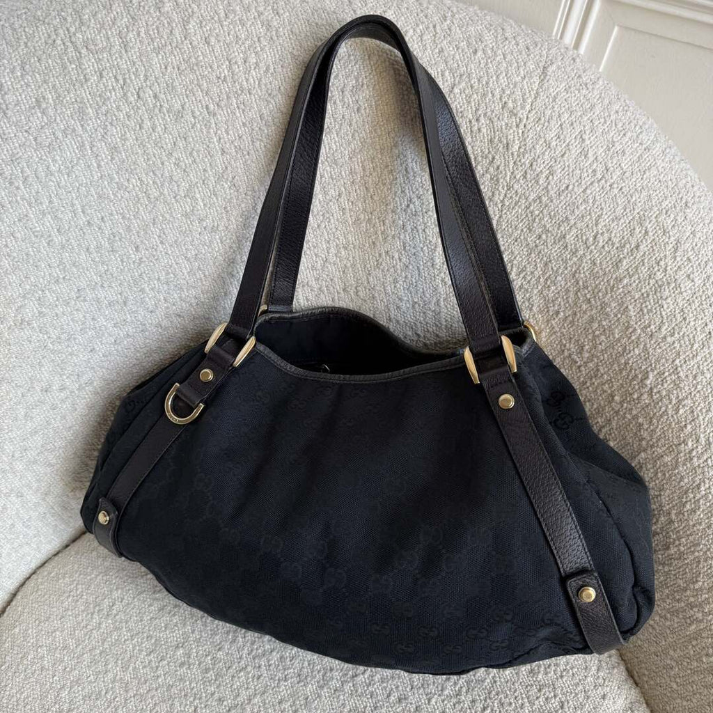 Gucci GG Canvas Abbey Black Tote Bag