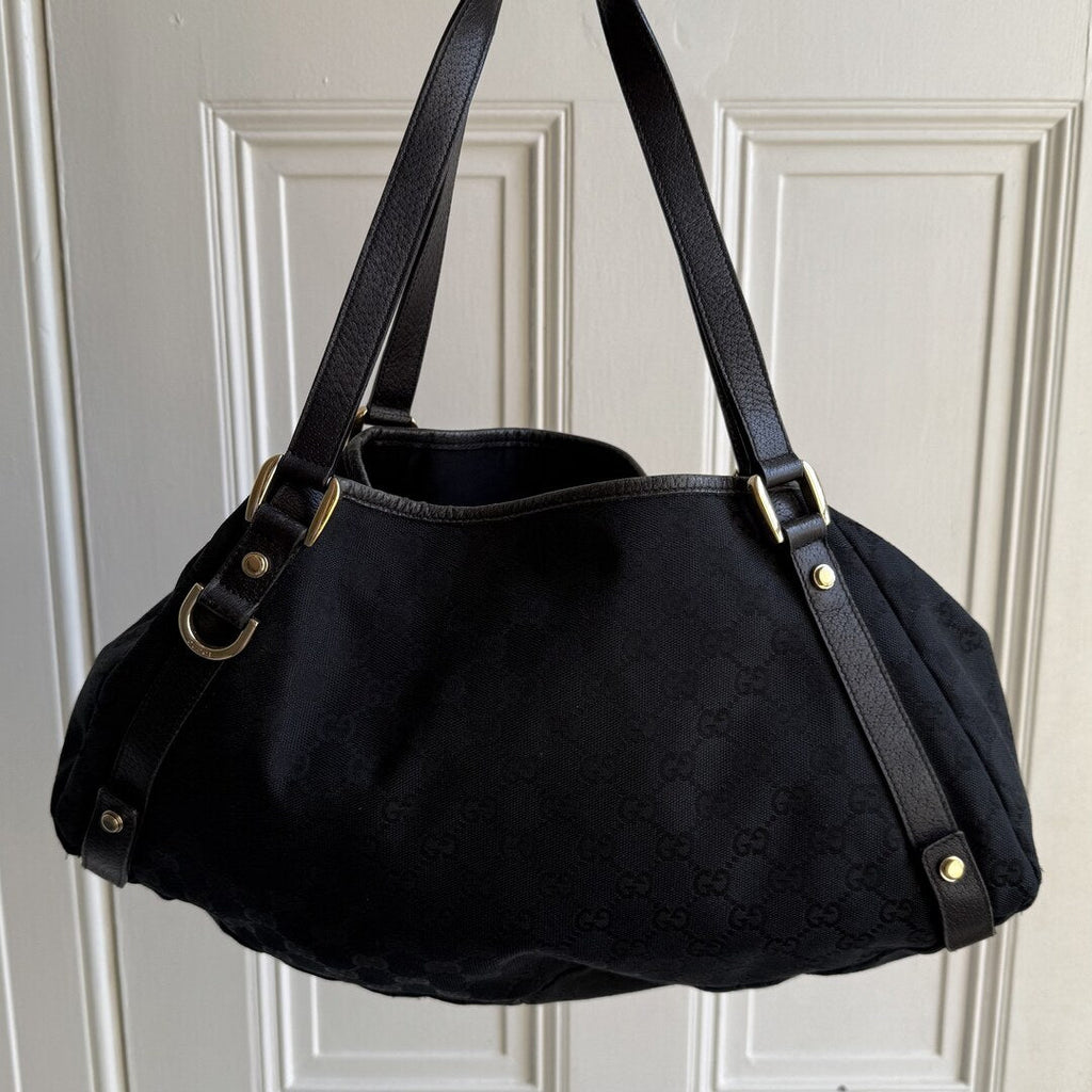 Gucci GG Canvas Abbey Black Tote Bag