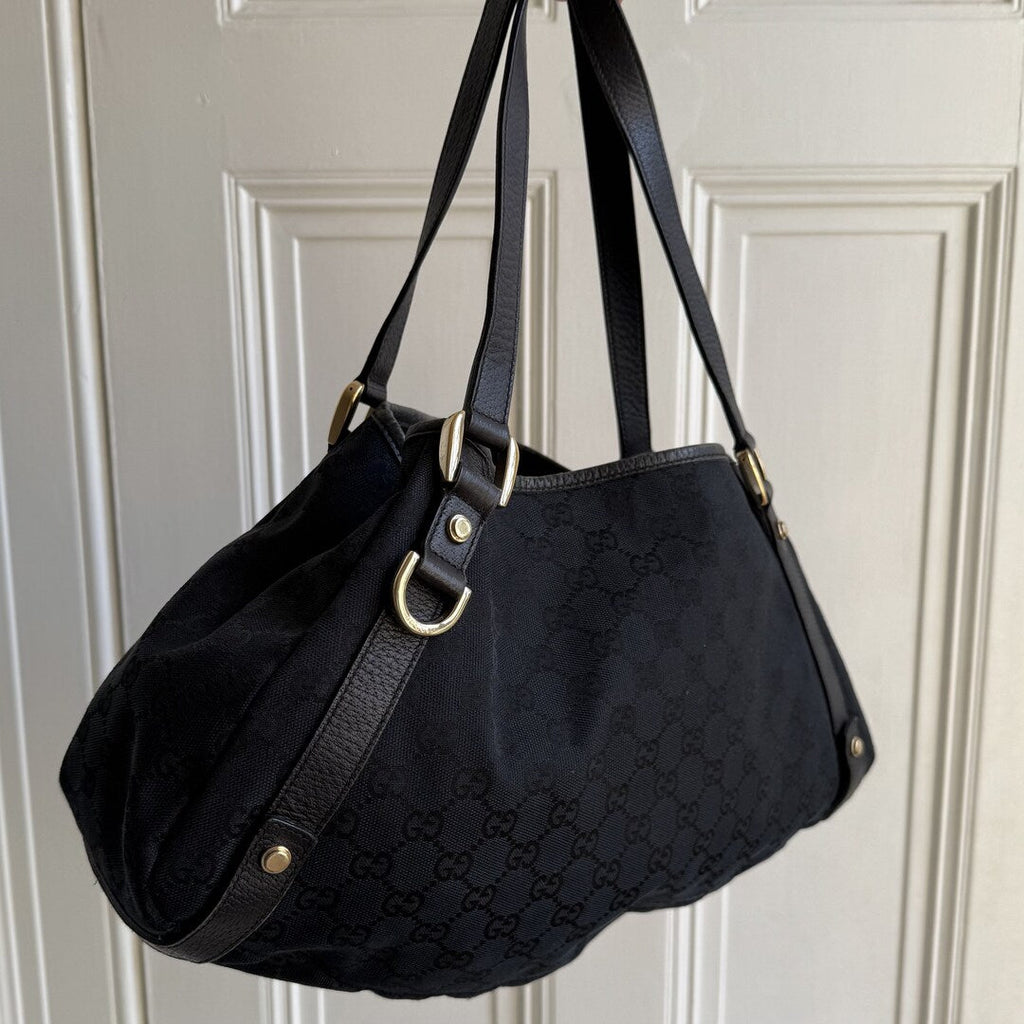 Gucci GG Canvas Abbey Black Tote Bag