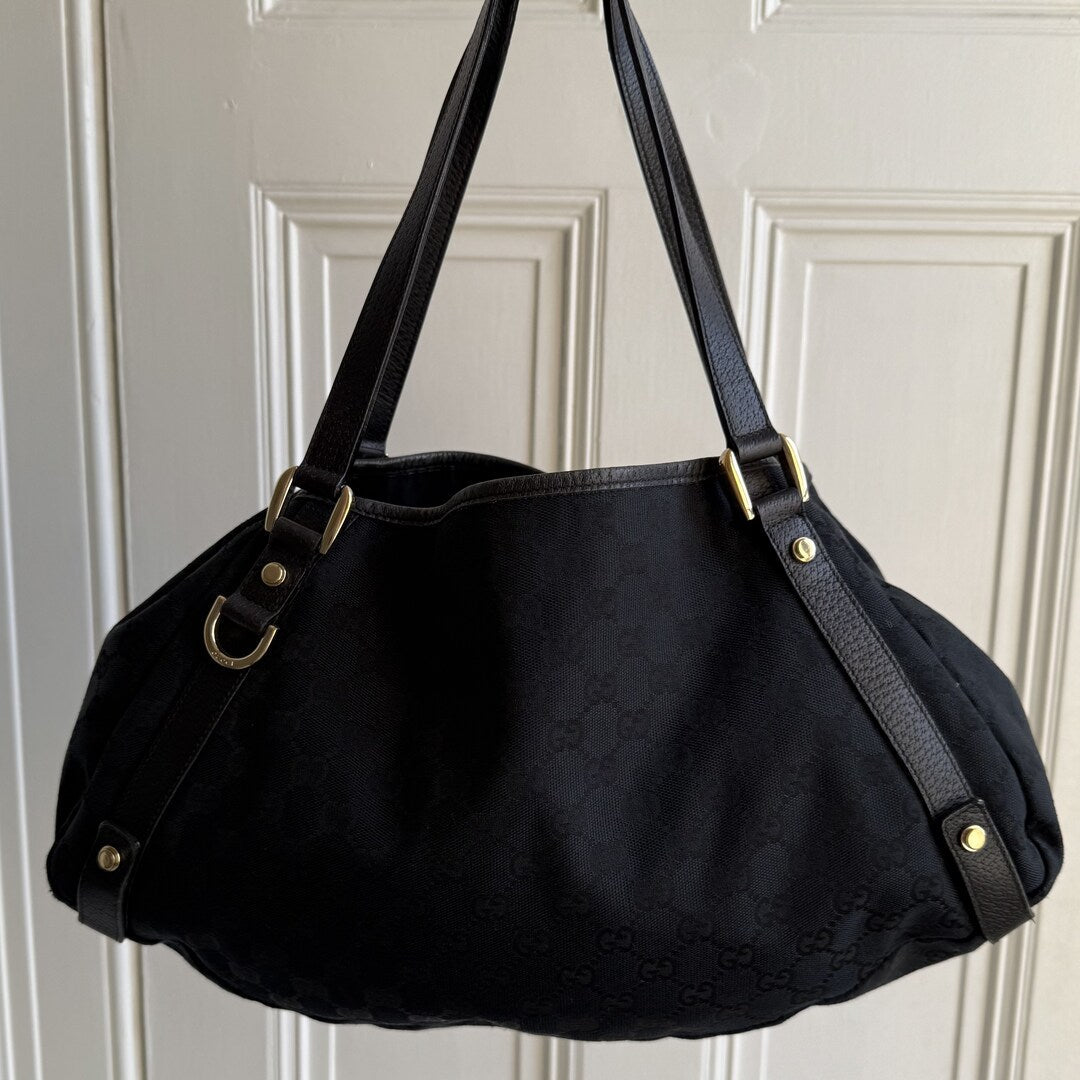 Gucci GG Canvas Abbey Black Tote Bag