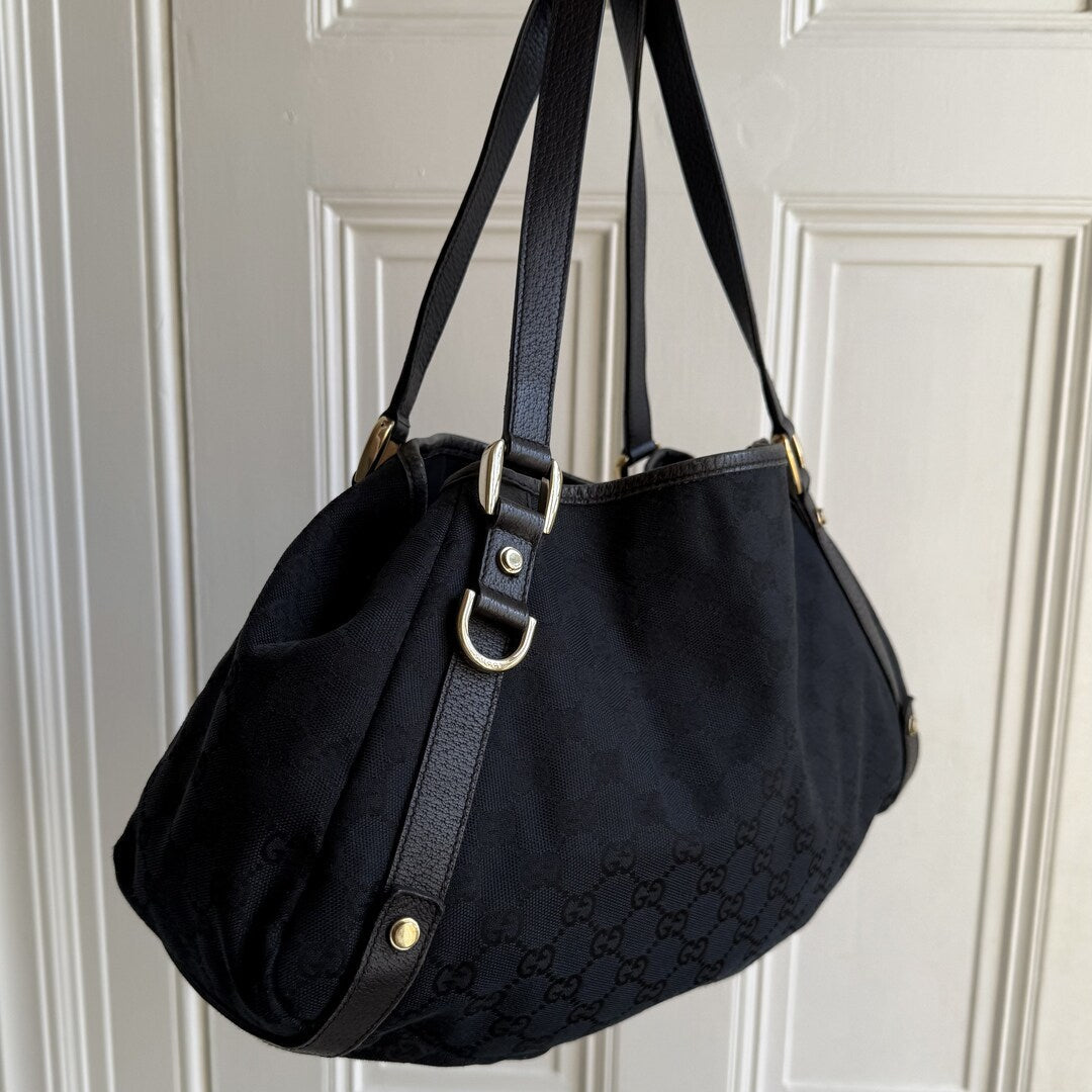 Gucci GG Canvas Abbey Black Tote Bag