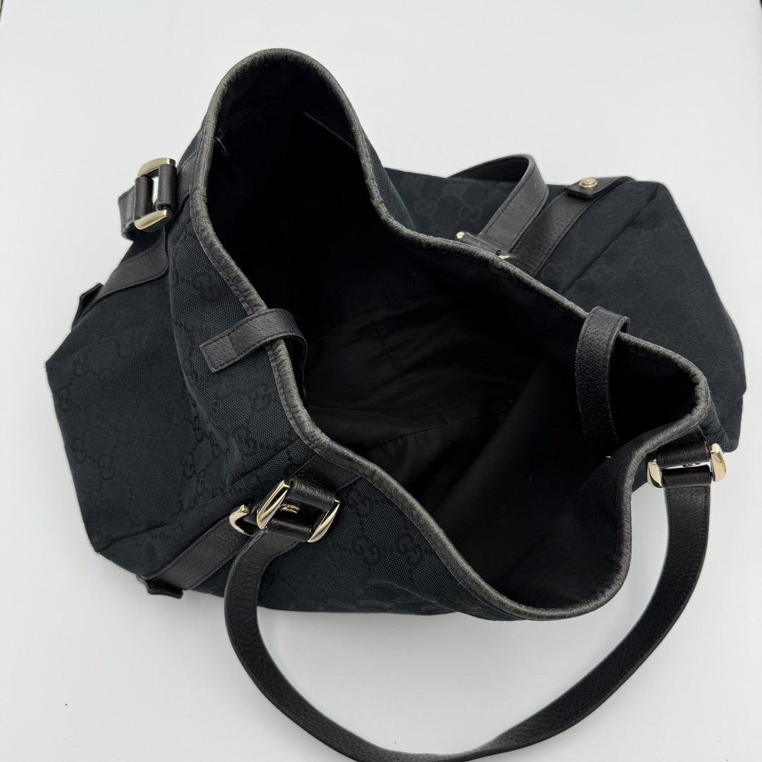 Gucci GG Canvas Abbey Black Tote Bag