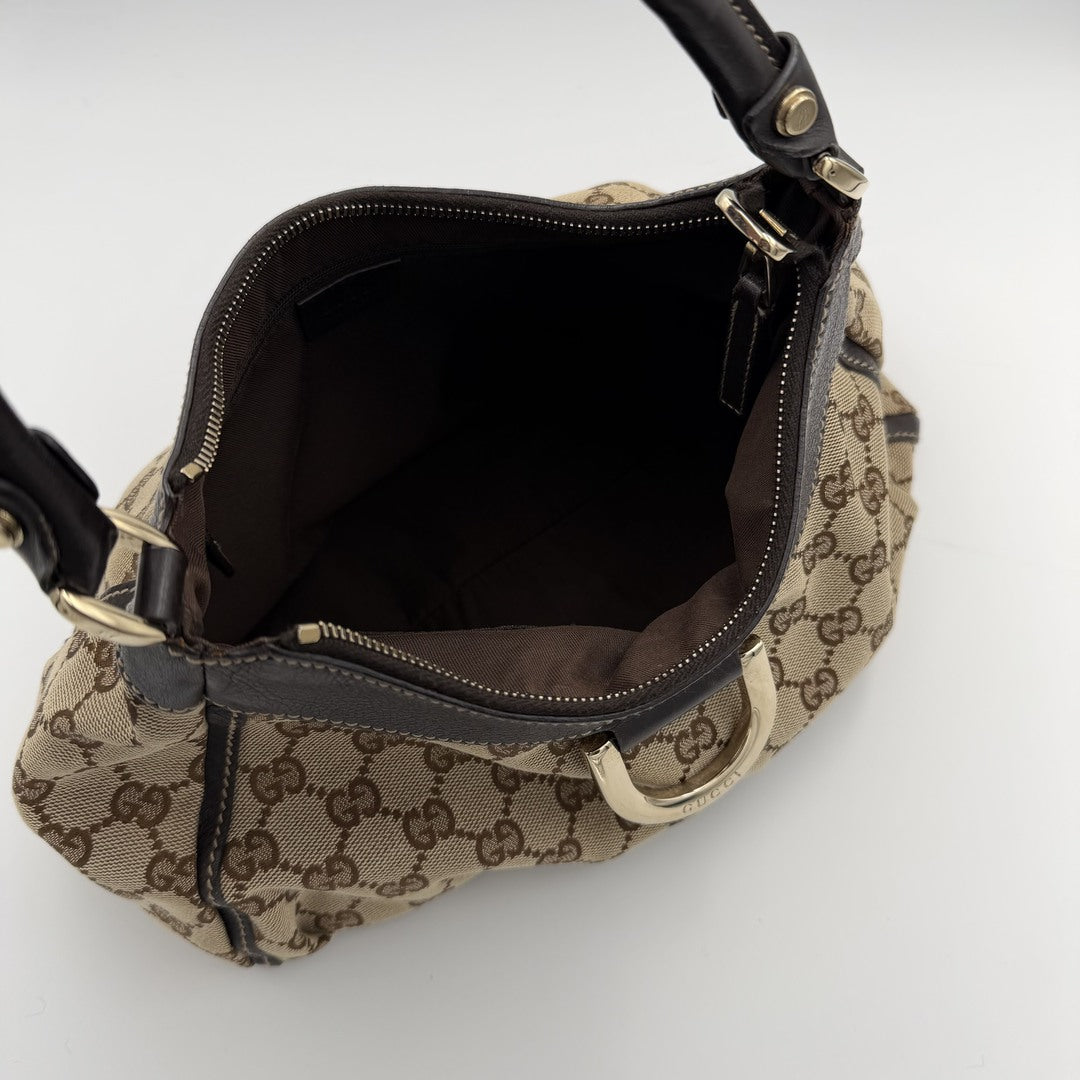 Gucci GG Canvas Abbey Brown Shoulder Bag