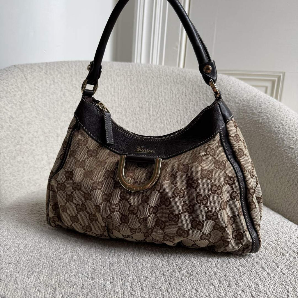Gucci GG Canvas Abbey Brown Shoulder Bag