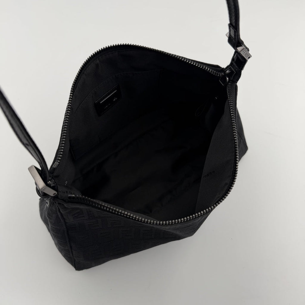 Fendi Zucchino Black Shoulder Bag